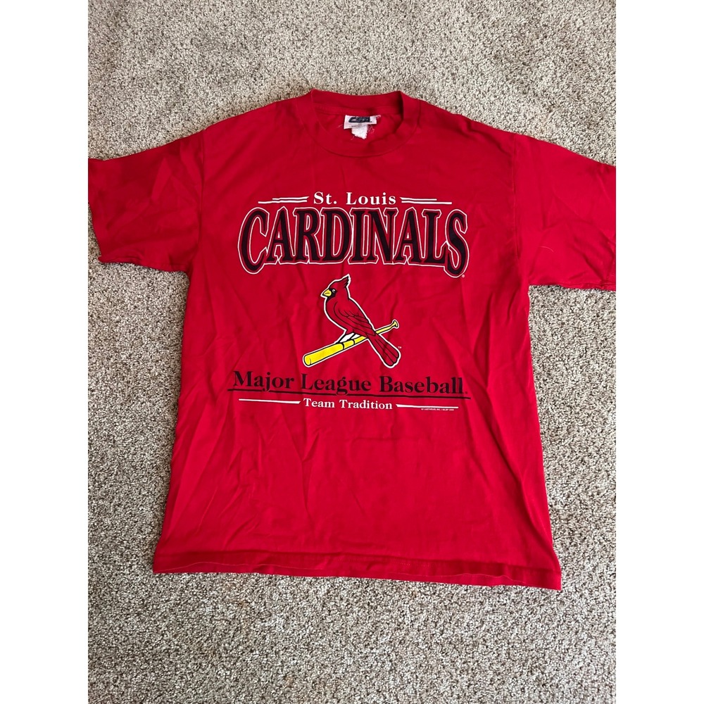 Y2K CSA Mens T-Shirt L Red St. Louis Cardinals MLB Team Tradition Vintage 2000